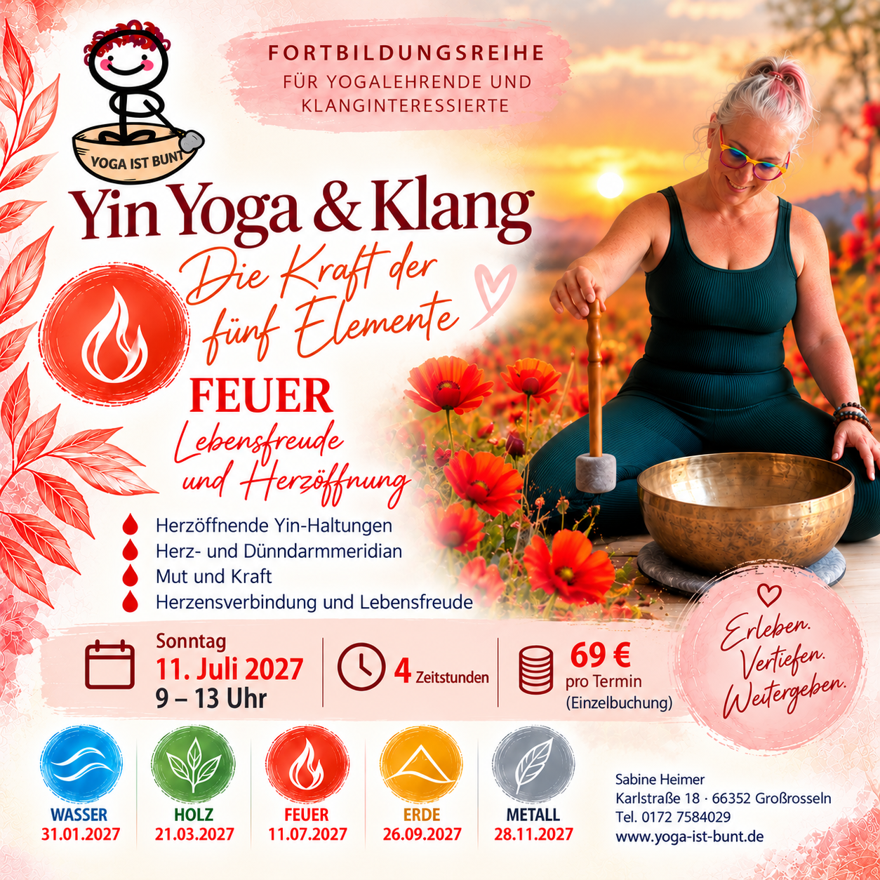 Yin Yoga & Klang - Element Feuer - Fortbildung
