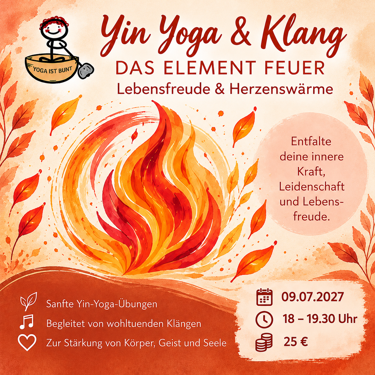 Yin Yoga & Klang - Lebensfreude & Herzöffnung - Entspannung