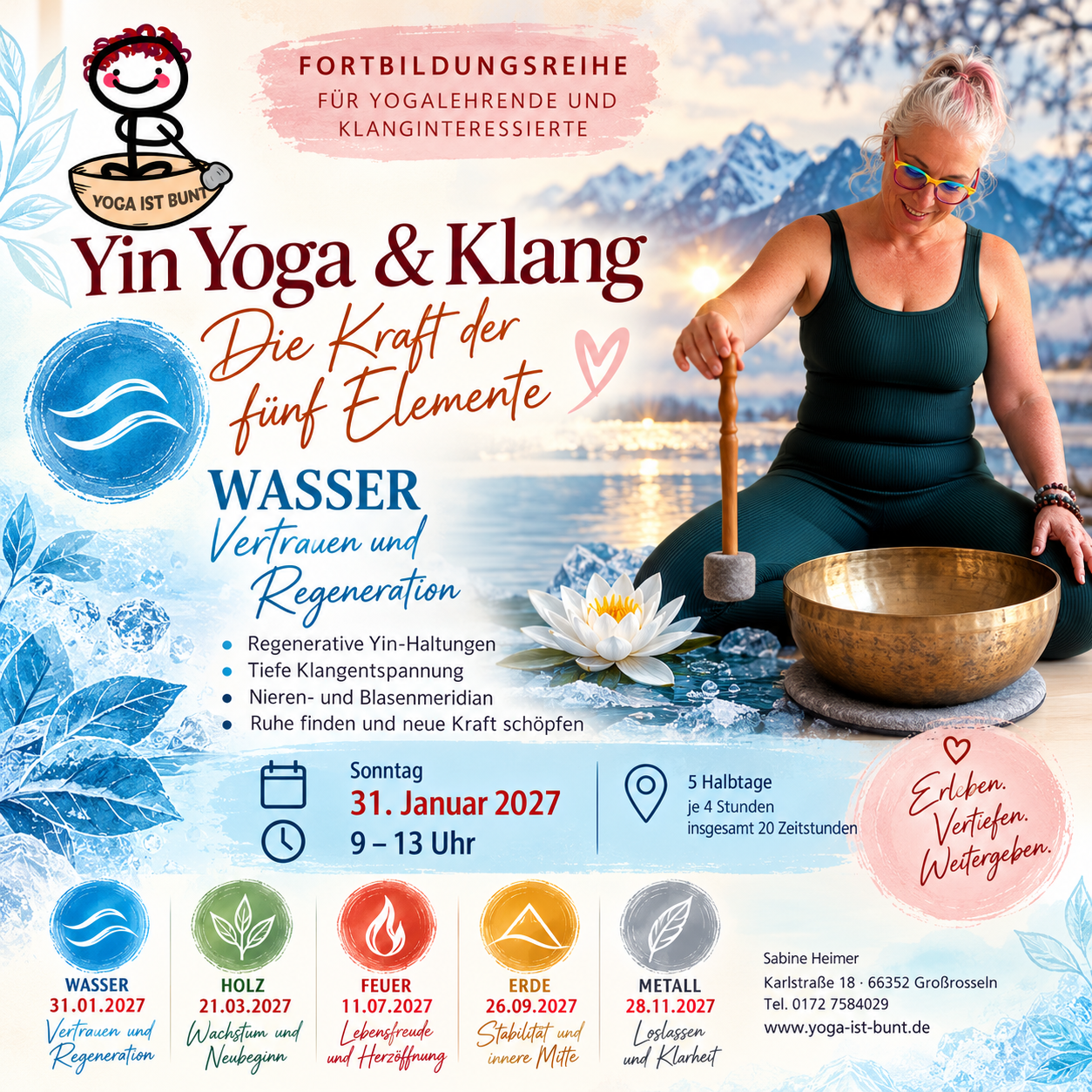 Yin Yoga & Klang - Element Wasser - Fortbildung