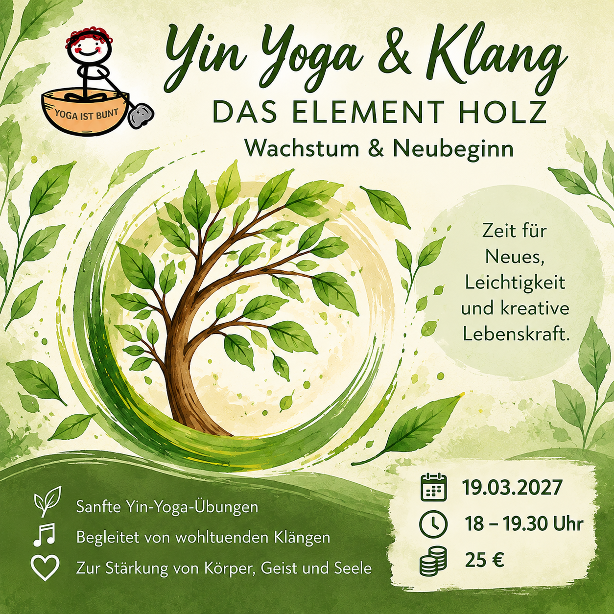 Yin Yoga & Klang - Neubeginn & Innere Flexibilität - Entspannung