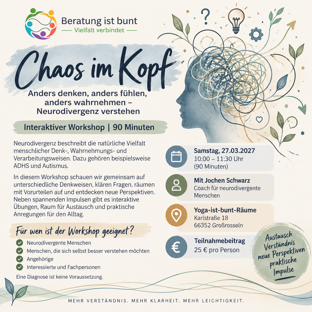 Chaos im Kopf  - Interaktiver Workshop